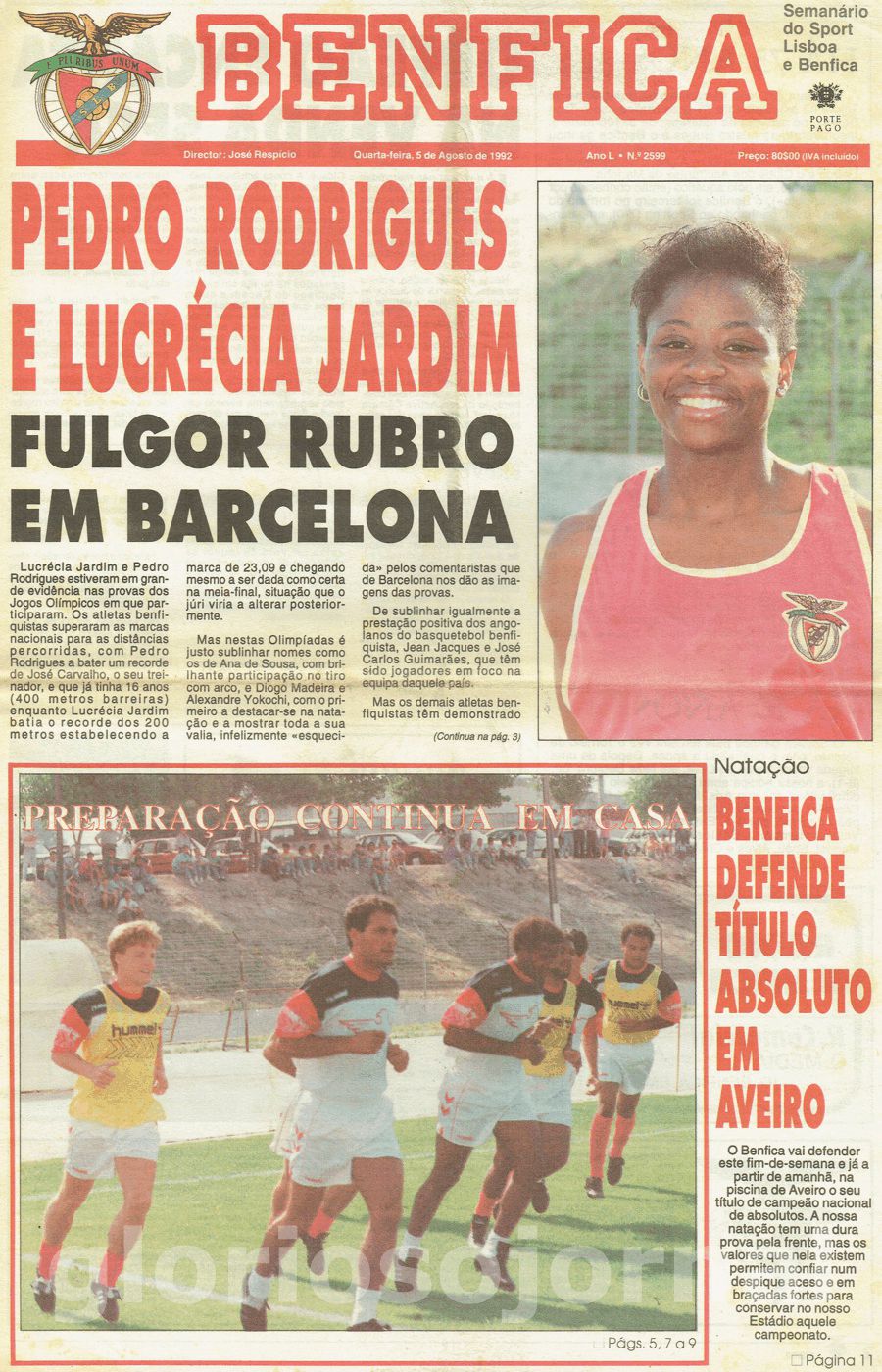 jornal o benfica 2599 1992-08-05